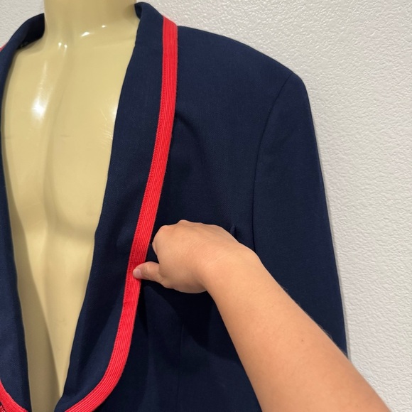 TALLIA Blazer Men 46R Navy Blue Pankou Chinese Traditional Knotted Frog Buttons - Picture 4 of 15